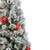 4’ Pre-Lit Potted Snowy Bristle Pine Flocked Artificial Christmas Tree, Clear Lights - IMAGE 3