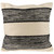 20" Black and Cream Textured Block Handloom Woven Outdoor Square Throw Pillow - IMAGE 1