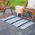 3.5' x 2.25' Blue, Cream and Black Striped Handloom Woven Outdoor Accent Throw Rug - IMAGE 3