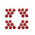 Small Shiny Finish Glass Christmas Ball Ornaments - 2" (50mm) - Red - 28ct - IMAGE 2