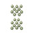 Mini Pearl Finish Glass Christmas Ball Ornaments - 1.5" (40mm) - Lime - 40ct - IMAGE 2