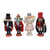 Set of 4 Red and Black The Nutcracker Ballet Christmas Ornaments 5" - IMAGE 1