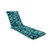 80" Navy Blue and Green Tropical Outdoor Patio Chaise Lounge Cushion - IMAGE 1