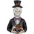 LED Lighted Skeleton with Jack-O-Lantern Halloween Decoration - 23.5" - IMAGE 2