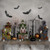 LED Lighted Haunted House with Skulls Halloween Decoration - 22.75"