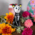 5" Black Day of the Dead Skeleton Dog Figurine Decoration - IMAGE 2