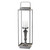 26.25” Square Glass and Iron Pillar Candleholder with Handle - IMAGE 1