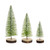 Flocked Mini Bottle Brush Tree Christmas Decorations - 10.5" - Club Pack of 12 - IMAGE 1