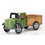 Vintage-Style Metal Pick Up Truck with Wood Bed - 18" - Green and Brown - IMAGE 2