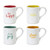Stoneware Coffee Mugs - 5" - Multicolor - Set of 4 - IMAGE 1