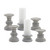 Antique Style Candle Holder - 8.5” - Gray - Set of 6 - IMAGE 1