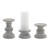 Antique Style Candle Holder - 8.5” - Gray - Set of 6 - IMAGE 2