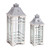 Set of 2 Distressed Finish Candle Lantern with Door 33" - IMAGE 1