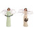 Branch Angels Christmas Tabletop Figurine - 15" - Green and Cream - Set of 2 - IMAGE 1