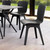 33.5" Black Solid Refined Patio Dining Chair - IMAGE 6