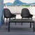 3-Piece Black Patio Lounge Set 39.5" - IMAGE 5
