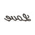 10" Solid Black Cursive "Love" Table Decoration - IMAGE 4