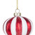 Glittered Candy Cane Onion Glass Christmas Ornaments - 3.25" - Red and White - 4ct - IMAGE 6