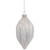 4.5" White and Silver Glitter Finial Glass Christmas Ornament - IMAGE 1