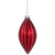 5" Shiny Red and White Glittered Striped Glass Finial Christmas Ornament - IMAGE 2