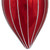 5" Shiny Red and White Glittered Striped Glass Finial Christmas Ornament - IMAGE 4