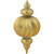 Commercial Size Shatterproof 2-Finish Finial Christmas Ornaments - Gold -10" - 4ct - IMAGE 5