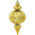 Commercial Size Shatterproof 2-Finish Finial Christmas Ornaments - Gold -10" - 4ct - IMAGE 6