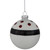 Shiny Finish Striped Christmas Glass Ball Ornaments - 3" (80mm) - White and Black  - Set of 4 - IMAGE 3
