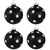 Shiny Finish Polka Dots Christmas Glass Ball Ornaments - 3" (80mm) - Black and White - Set of 4 - IMAGE 1