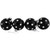 Shiny Finish Polka Dots Christmas Glass Ball Ornaments - 3" (80mm) - Black and White - Set of 4 - IMAGE 4
