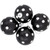 Shiny Finish Polka Dots Christmas Glass Ball Ornaments - 3" (80mm) - Black and White - Set of 4 - IMAGE 5