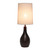 Teardrop Table Lamp with Drum Shade - 19.5" - Bronze and White - IMAGE 3