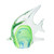 6" Blue and Green Glass Fish Figurine Tabletop Decoration - IMAGE 1