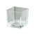 4" Clear Square Handblown Glass Vase - IMAGE 1