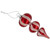 Shiny Red and Frosted Striped Candy Cane Finial Glass Christmas Ornament - 5.5" - IMAGE 5