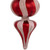 Shiny Red and Frosted Striped Candy Cane Finial Glass Christmas Ornament - 5.5" - IMAGE 6