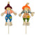 Small Boy and Girl Fall Harvest Scarecrow Crafting Picks - 18" - Set of 2 - IMAGE 2