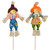 Small Boy and Girl Fall Harvest Scarecrow Crafting Picks - 18" - Set of 2 - IMAGE 5