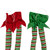 Striped Plush Elf Legs Christmas Decorations - 19" - Red and Green - Set of 2 - IMAGE 6