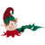 16" Plush Red and Green Elf Christmas Tree Topper, Unlit - IMAGE 4