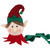 16" Plush Red and Green Elf Christmas Tree Topper, Unlit - IMAGE 5