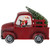 LED Lighted Santa in Red Retro Truck with Christmas Tree Snow Globe - 9" - IMAGE 2