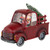 LED Lighted Santa in Red Retro Truck with Christmas Tree Snow Globe - 9" - IMAGE 3