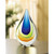 Art Teardrop Outdoor Statue - 6.5" - Blue and Clear - IMAGE 4