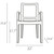 36" Amber Transparent Stackable Outdoor Patio Dining Chair