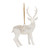 Set of 6 White Deer Figurine Christmas Ornaments 3.25" - IMAGE 4
