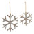 12ct Brown and White Rustic Snowflake Christmas Ornaments 9.25" - IMAGE 1
