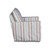 3-Pieces Brown Striped Fabric Club Chair Box Cushion Track Arm Slipcovers 35" - IMAGE 3