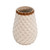 Textured Ceramic Vase - 9" - White and Brown - IMAGE 1