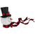 Plush Snowman in Top Hat Christmas Tree Topper -12" - Unlit - IMAGE 4